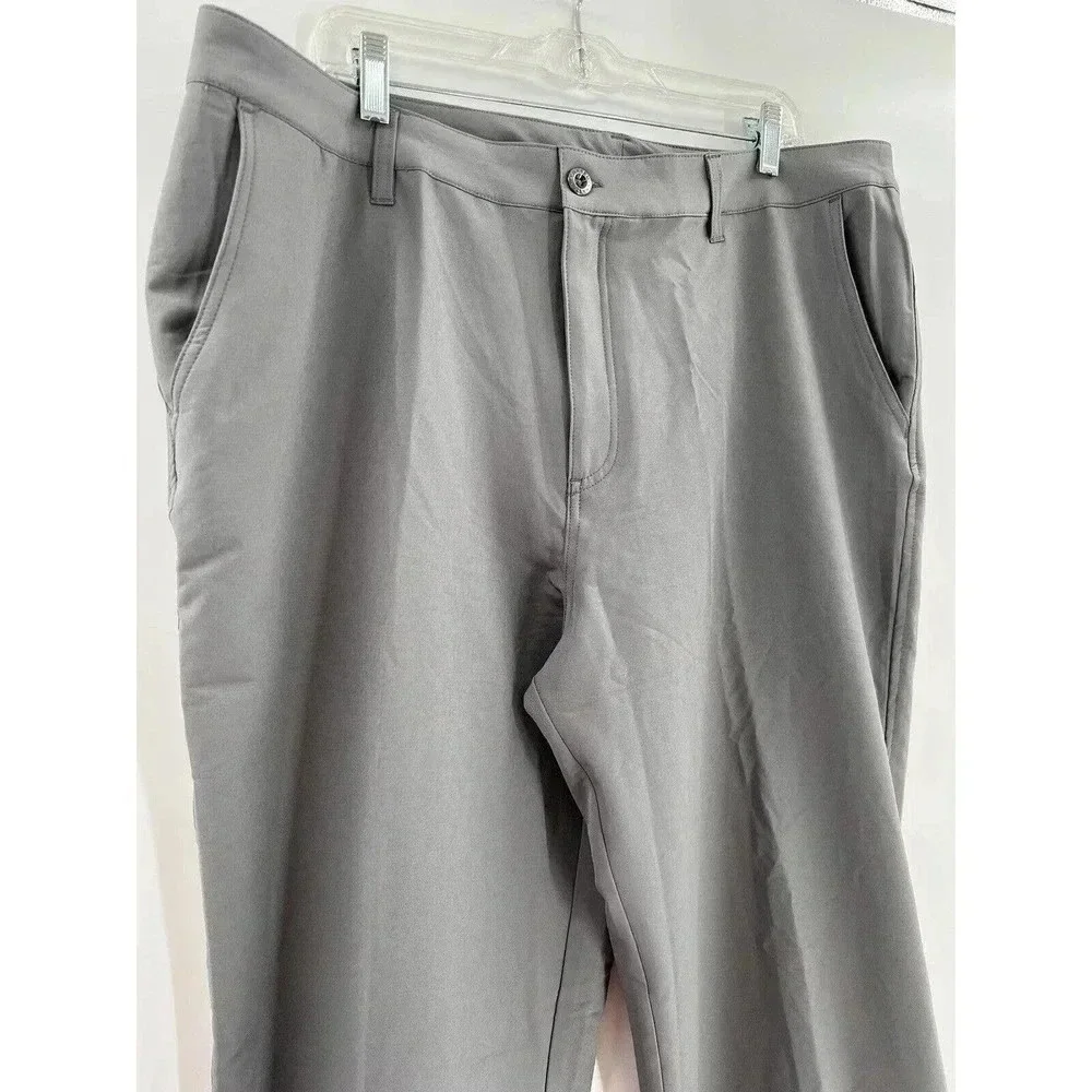 Chase54 Dress Pants Men's Size 38X30 GRAY Slash Pocket Flat Front Casual NEW TAG
